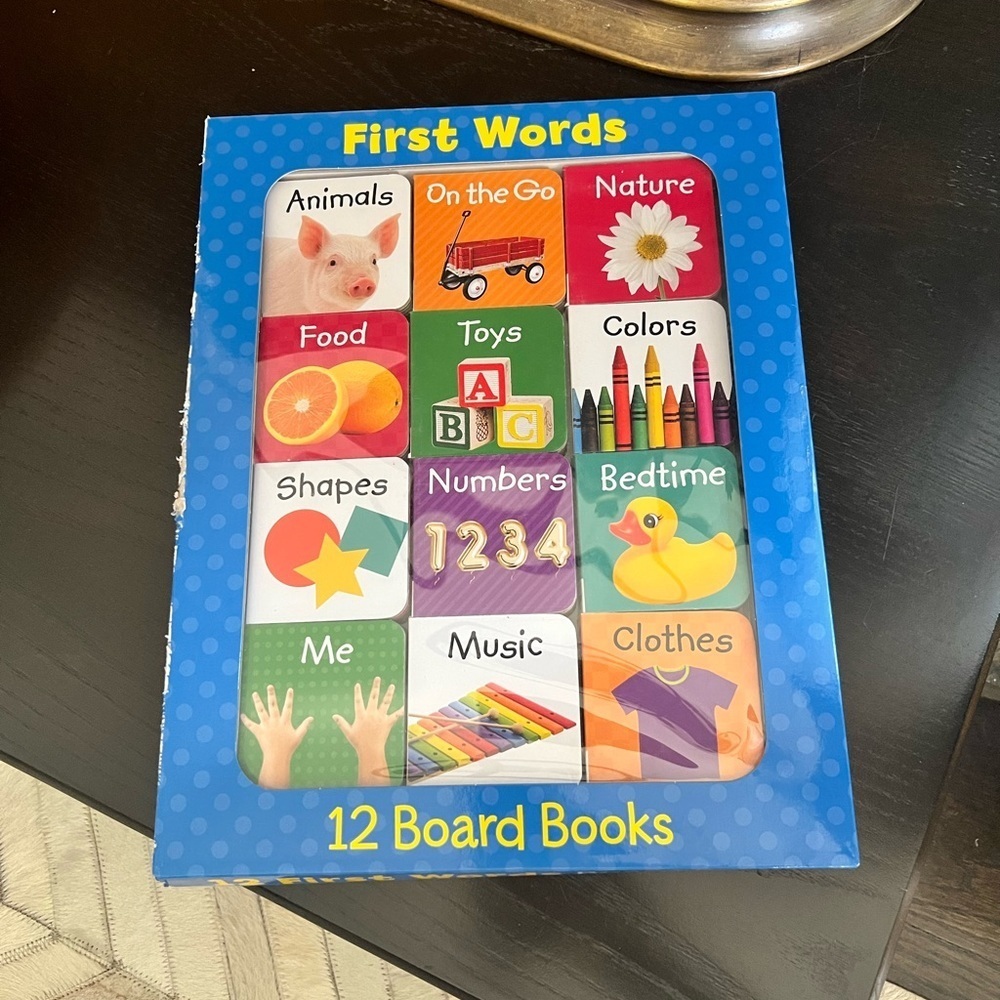2019 First Words 12 Board Books" from West Side Publishing.